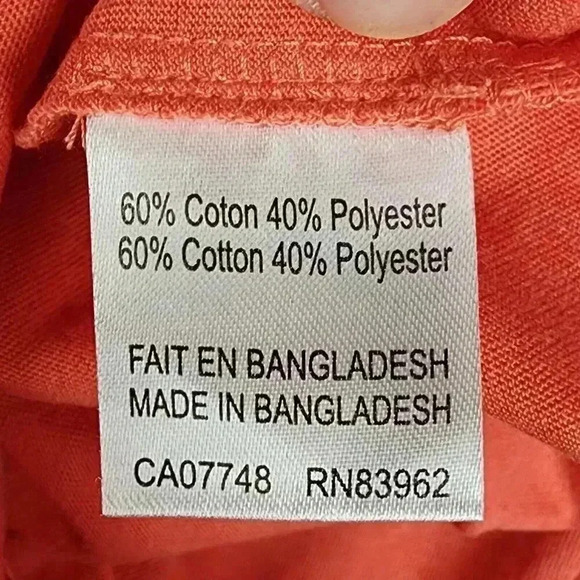 Soul of London Men's Tee Shirt XL Coral White With‎ Blue Pocket - Picture 11 of 16